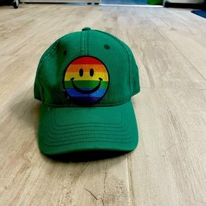 Rainbow smiley baseball cap
